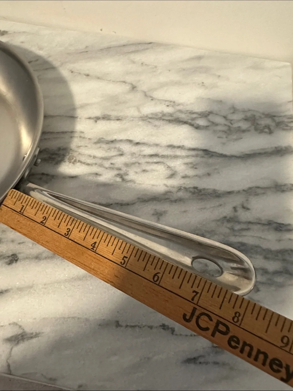 All Clad brushed Stainless Steel Frying Pan 10.5” long handle